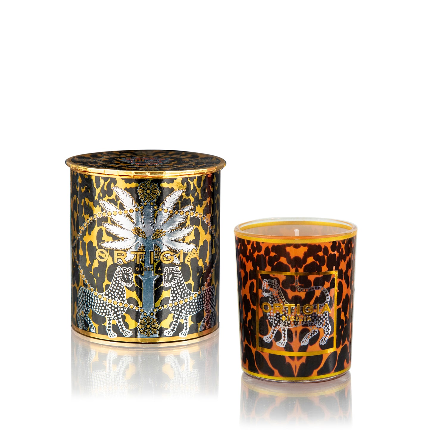 Ambra Nera Decorated Candle – Ortigia Sicilia