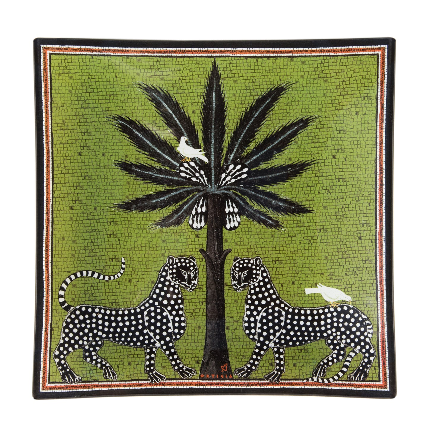 Glass Plate Mosaico Green – Ortigia Sicilia