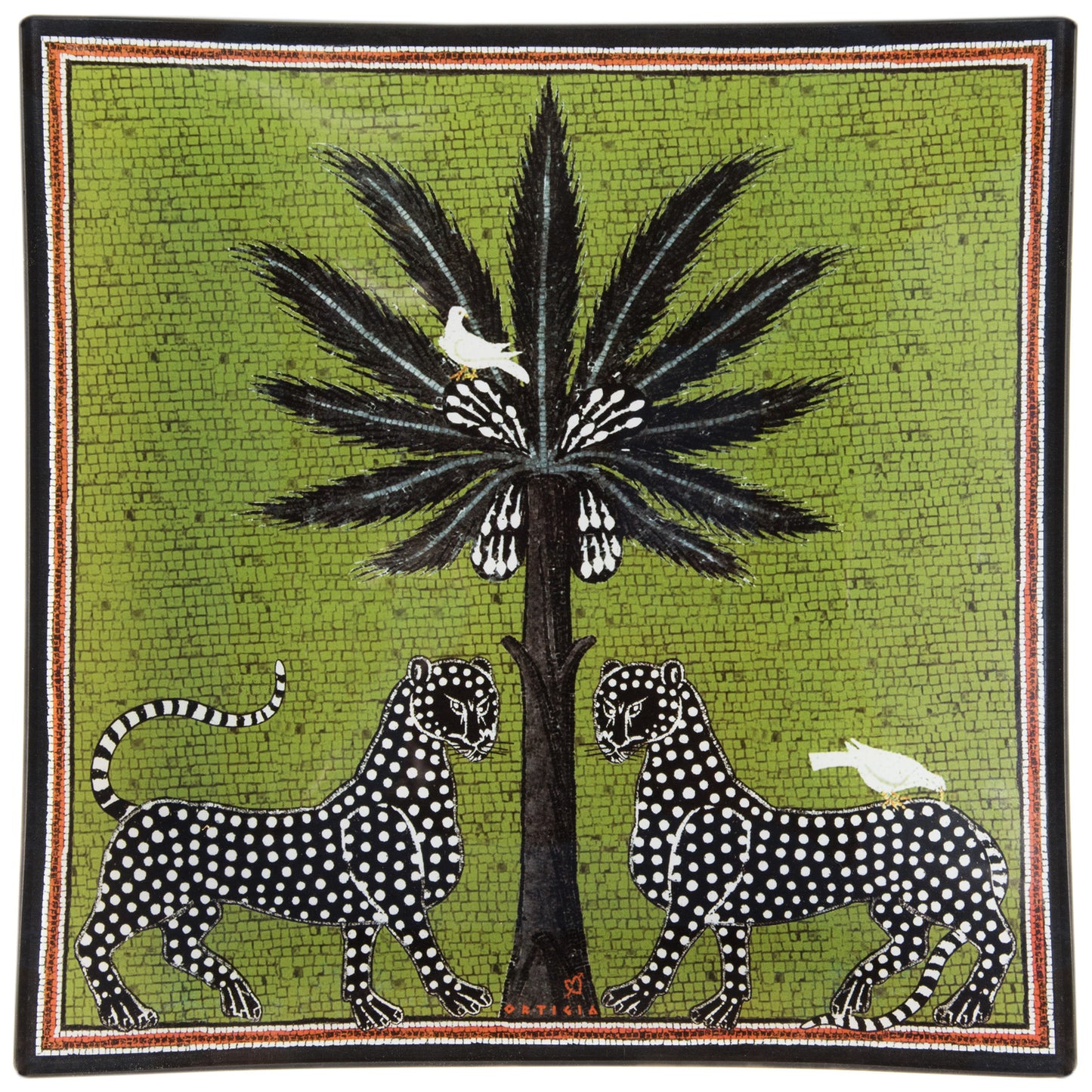 Glass Plate Mosaico Green – Ortigia Sicilia