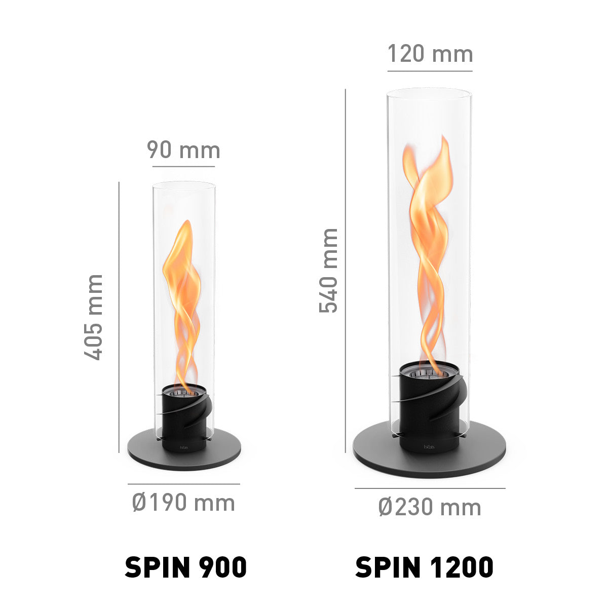 Höfats Spin Tischfeuer schwarz