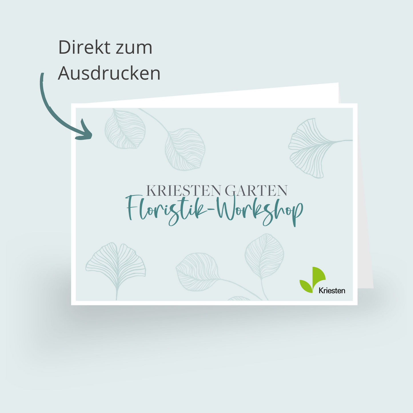 Floristik-Workshop Online-Shop Geschenkgutschein zum Selbstdrucken