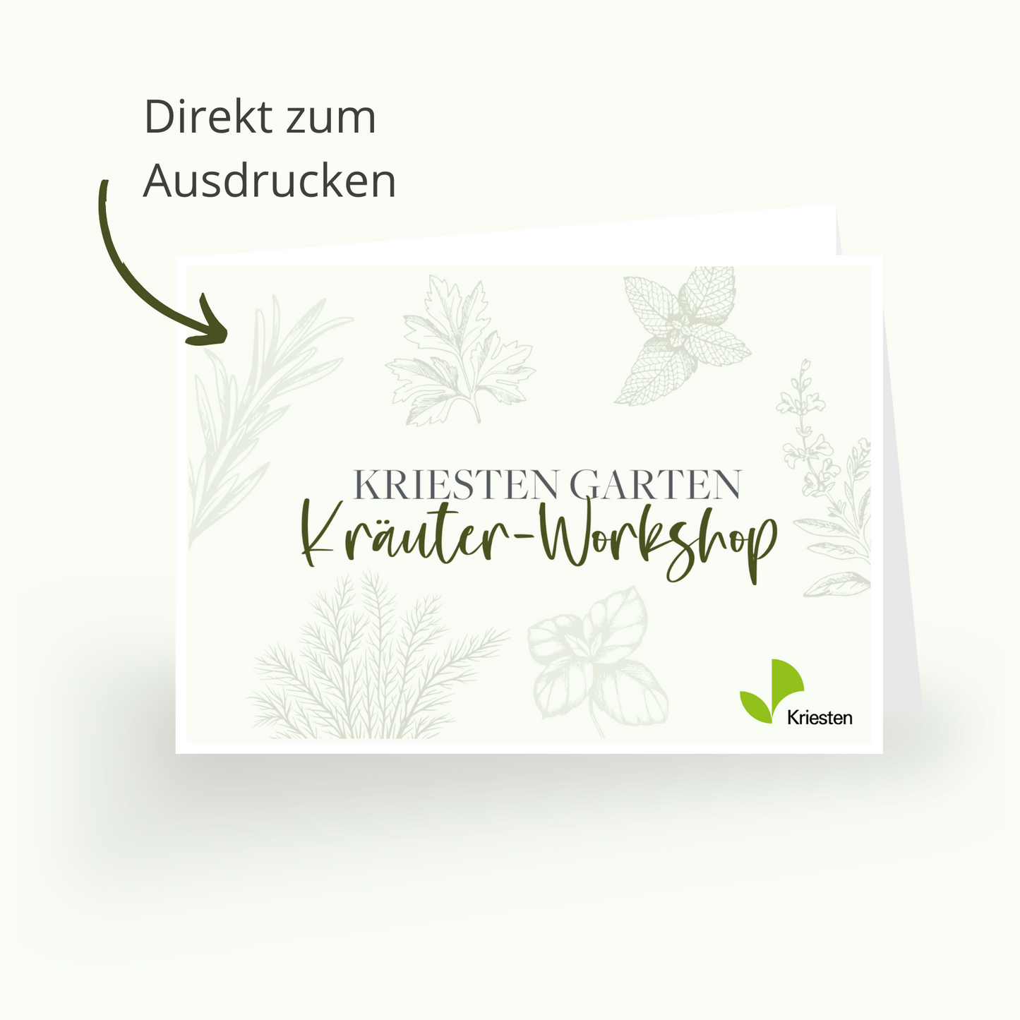 Kräuter-Workshop – Online-Shop Geschenkgutschein zum Selbstdrucken