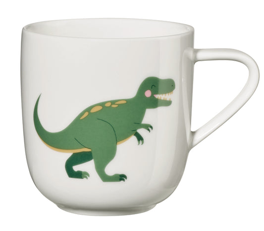 Kinder Henkeltasse in weiß mit Dinomotiv