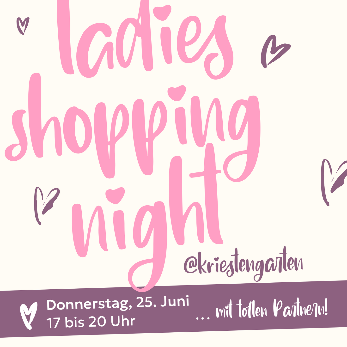 Ladies Shopping Night – kostenlose Anmeldung | Do. 25.06.2026