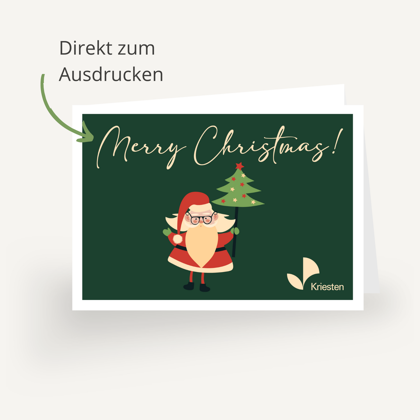 Geschenkgutschein zum Selbstdrucken "Merry Christmas!"