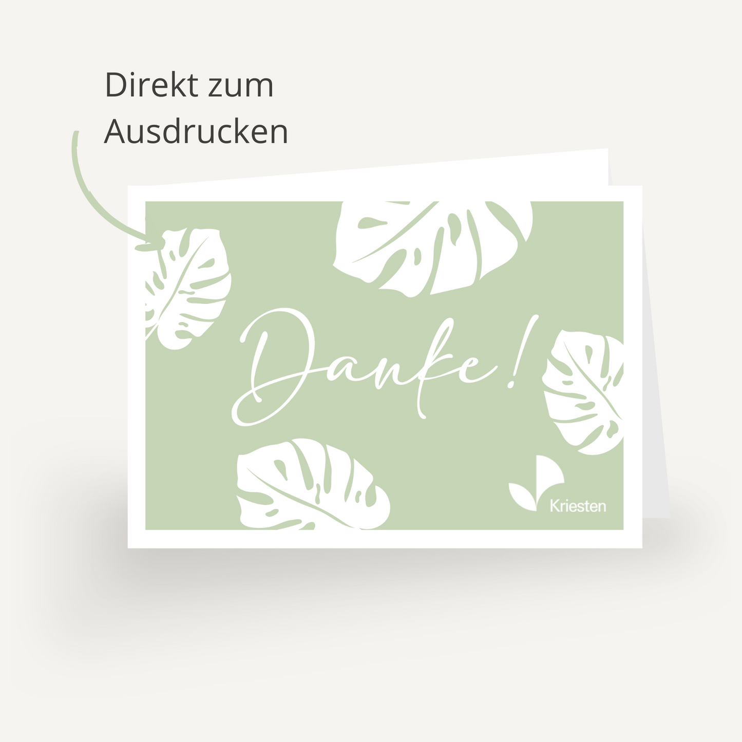 Geschenkgutschein zum Selbstdrucken "Danke"