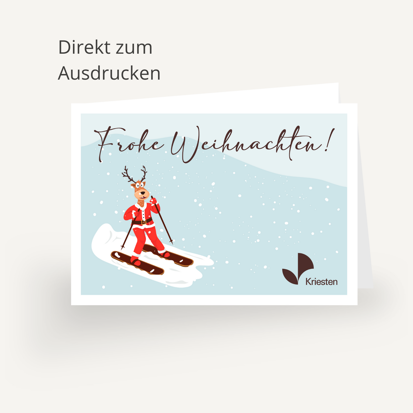 Geschenkgutschein zum Selbstdrucken "Frohe Weihnachten"