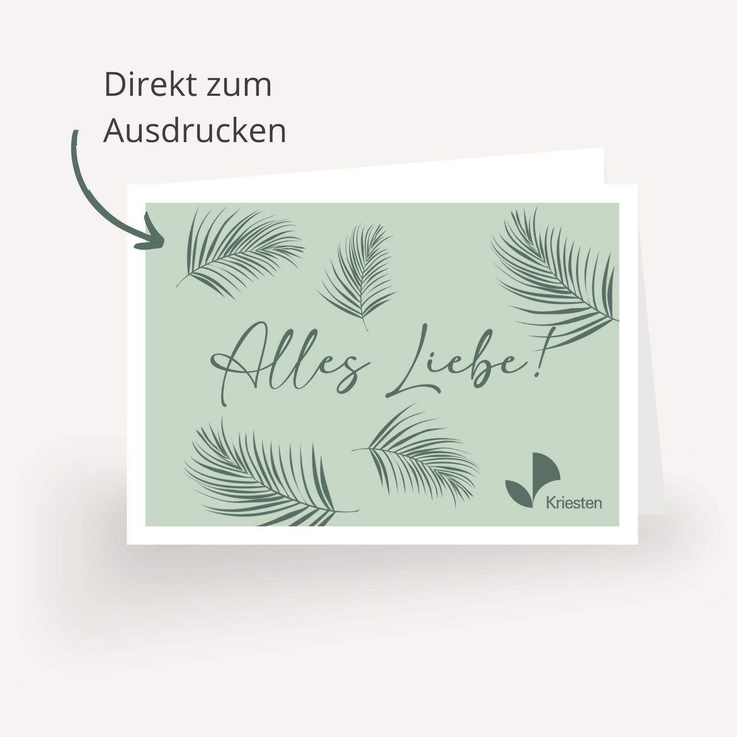 Geschenkgutschein zum Selbstdrucken "Alles Liebe!"