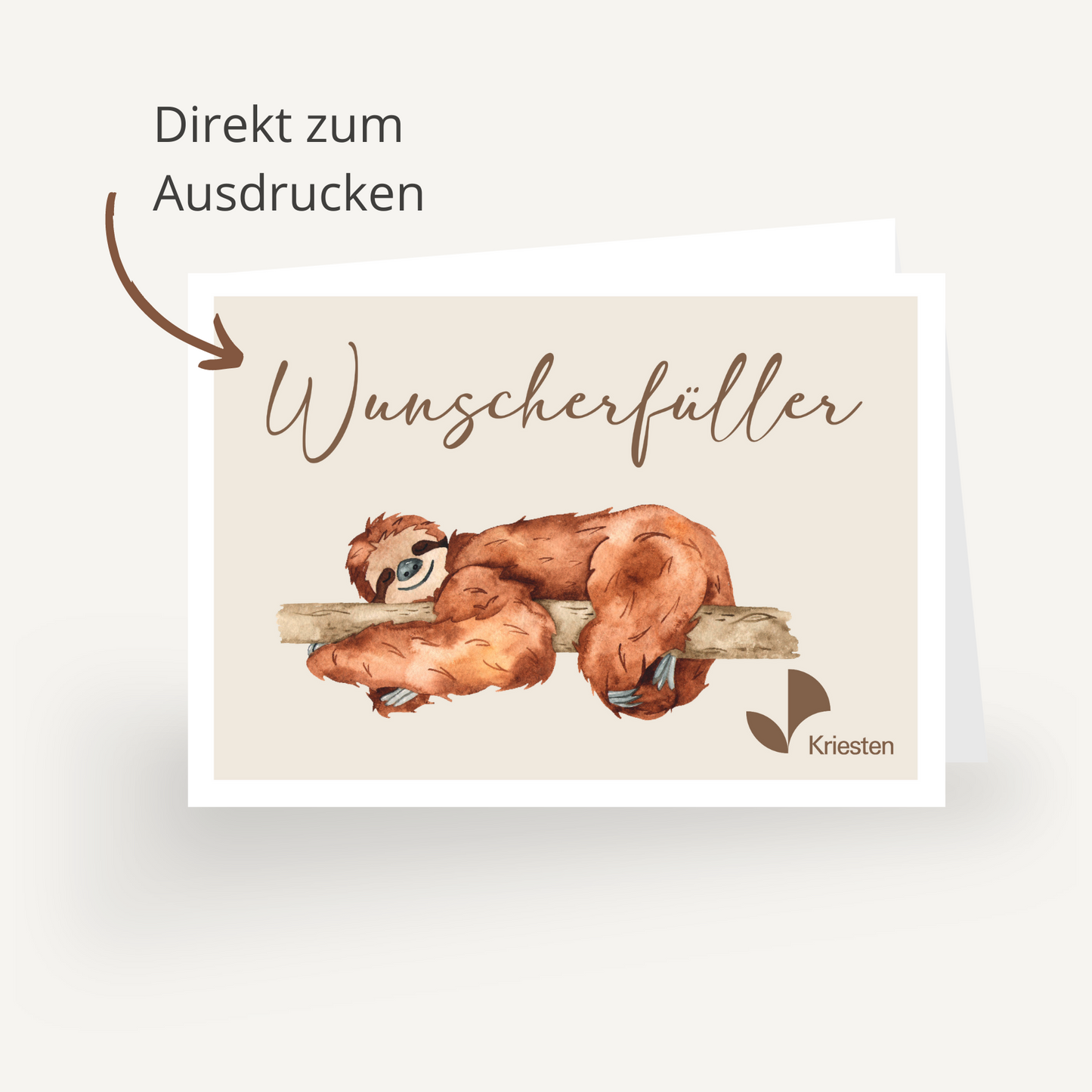 Geschenkgutschein zum Selbstdrucken "Wunscherfüller"